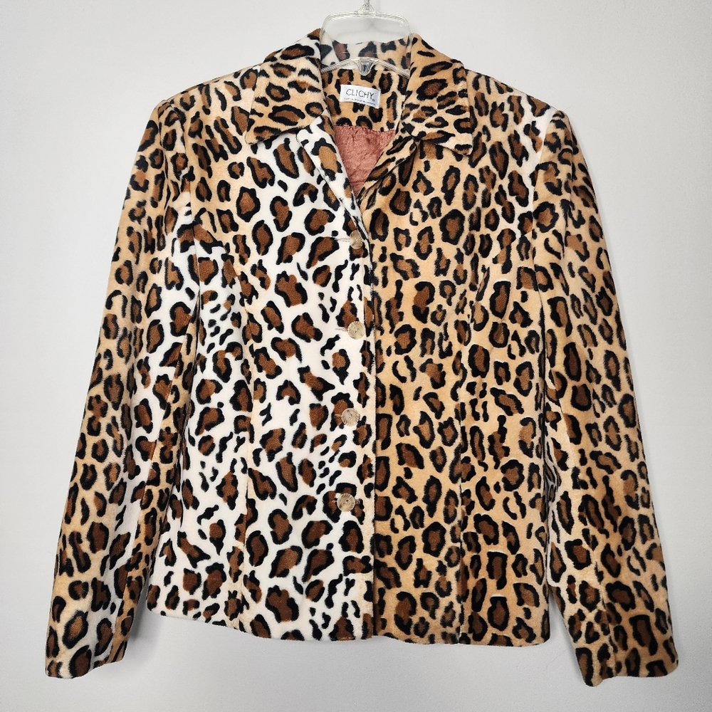 Vintage Clichy Leopard Print Jacket